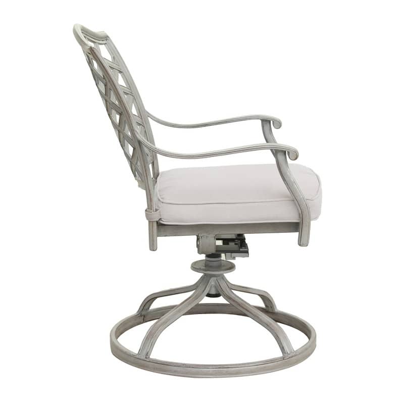 Deer Lake Aluminum Dining Swivel Chairs with Cushions (Set of 2) by Havenside Home