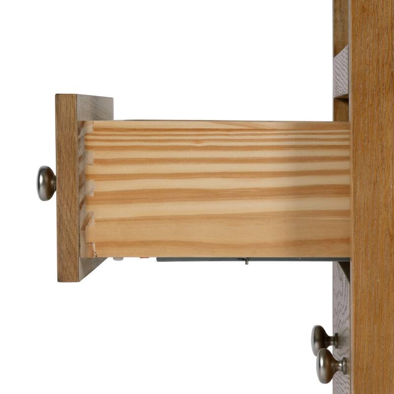 Dana 28 in. W Rectangular Wood 2 Drawer Nightstand with Top Shelf