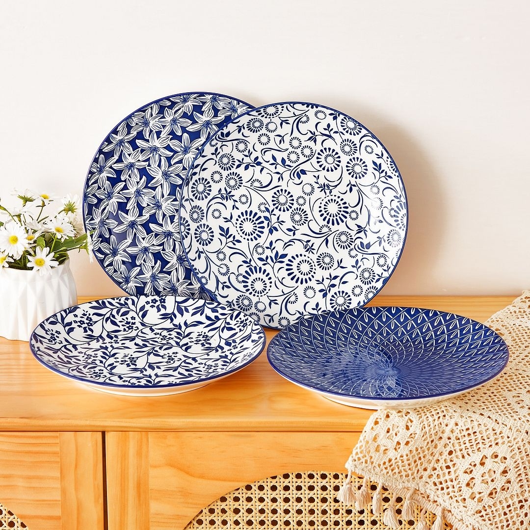 Blue Floral Plates - Bed Bath & Beyond