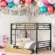 preview thumbnail 2 of 10, Metal Full Size Convertible Bunk Bed with 2 Drawers, Black
