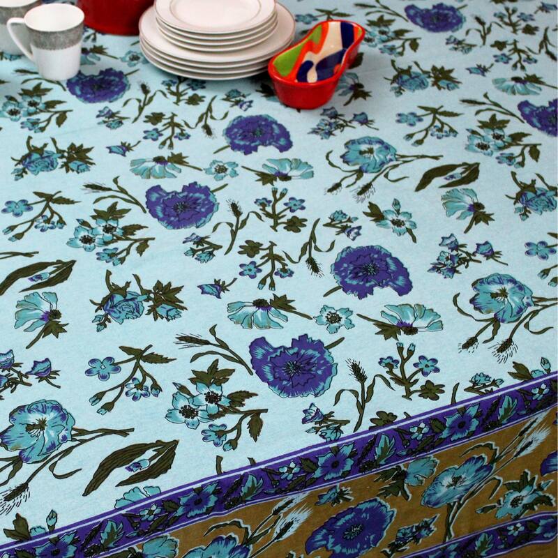 Cotton Enchanting Floral Tablecloth Rectangle Collection