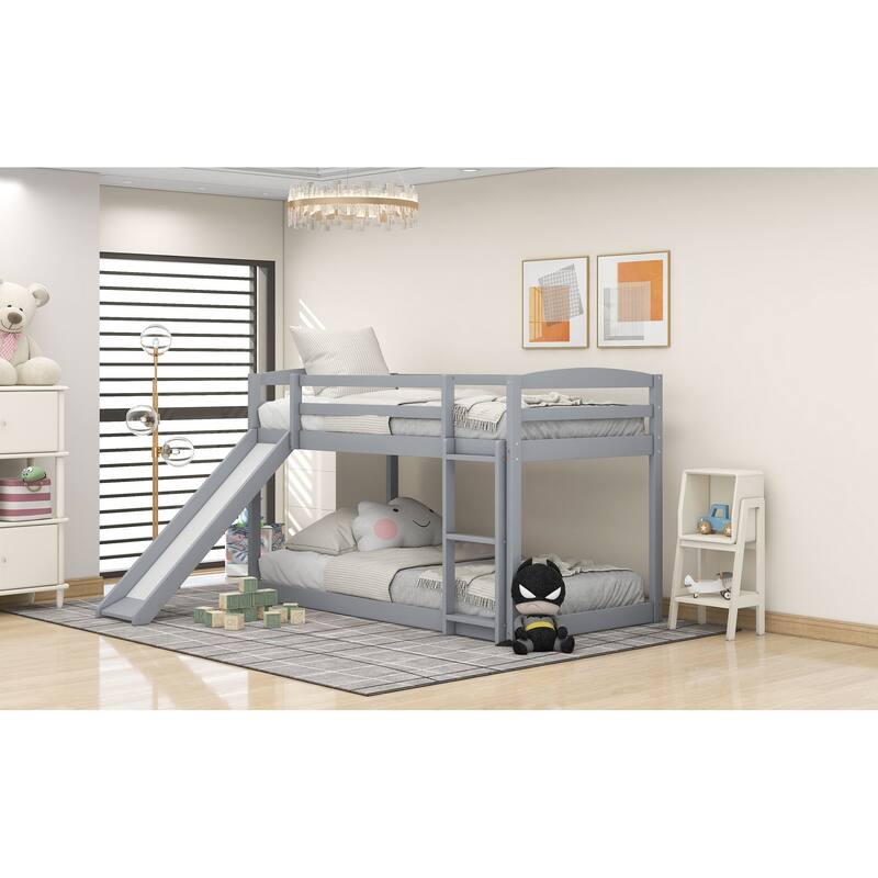Bunk Bed with Convertible Slide and Ladder
