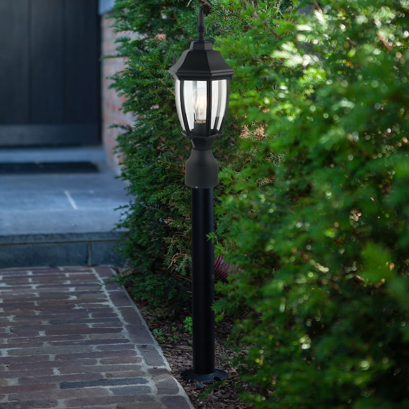 16" Post Light Fixture with Tempered Glass(2 Pack)