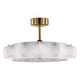 preview thumbnail 5 of 10, 29.6" Farmhouse White Silk Fabric 3-blade Fandelier Bladeless Ceiling Fan with Light and Remote