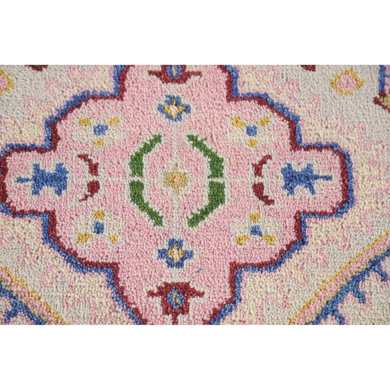 Tribal Geometric Kazak Indian Runner Rug Hand-knotted Wool Carpet - 2'7"x 7'11"