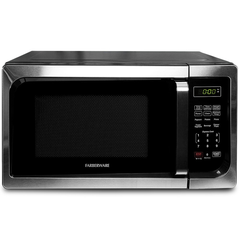 Farberware Countertop Microwave 1000 Watts, 1.3 cu ft - Microwave Oven With  LED Lighting and Child Lock - Perfect for Apartments and Dorms - Easy