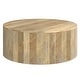 preview thumbnail 4 of 32, WYNDENHALL Hillmount SOLID MANGO WOOD 36 inch Wide Round Contemporary Drum Coffee Table & Fully Assembled - 36"d x 36" w x 14"h