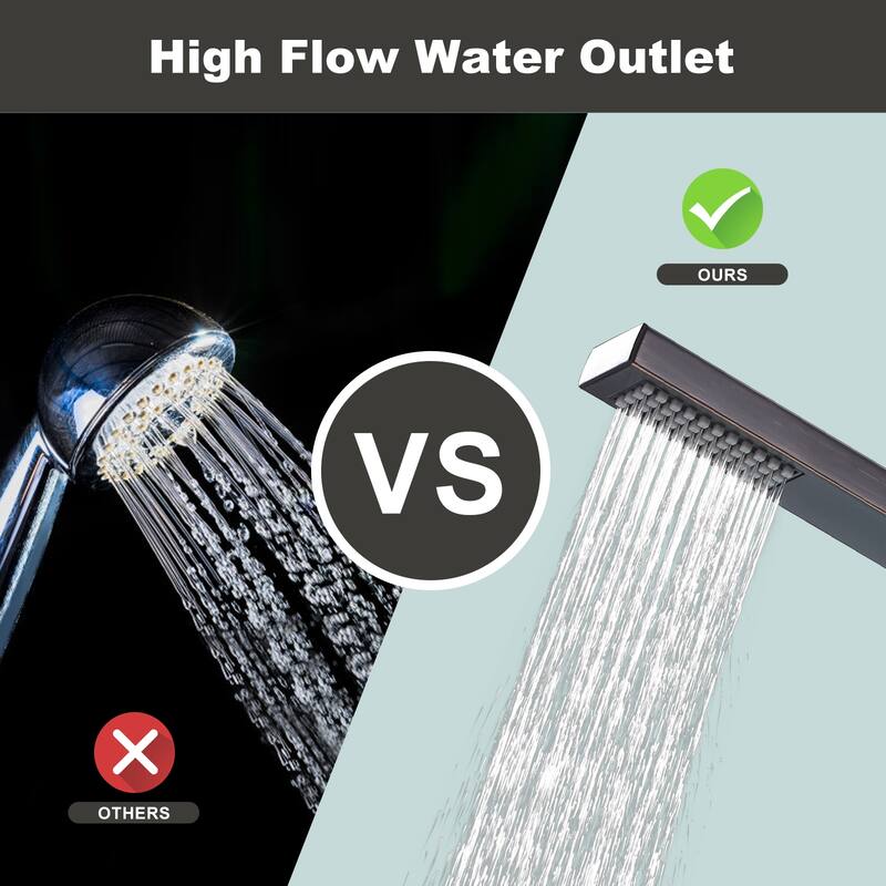 WOWOW Single Handle Freestanding Bathtub Faucet with Handheld Shower