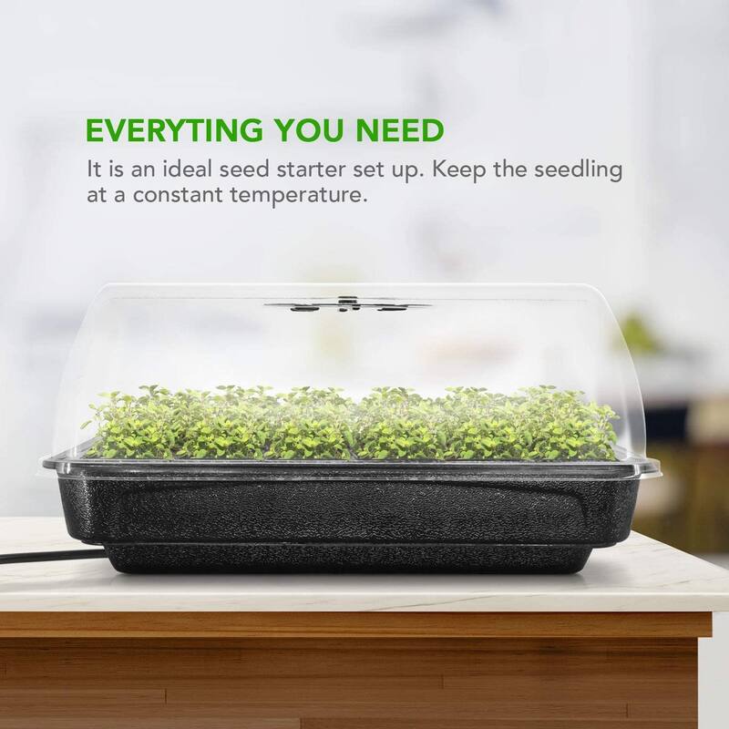 Heating Seed Starter Germination Kit Seedling Propagation Tray with