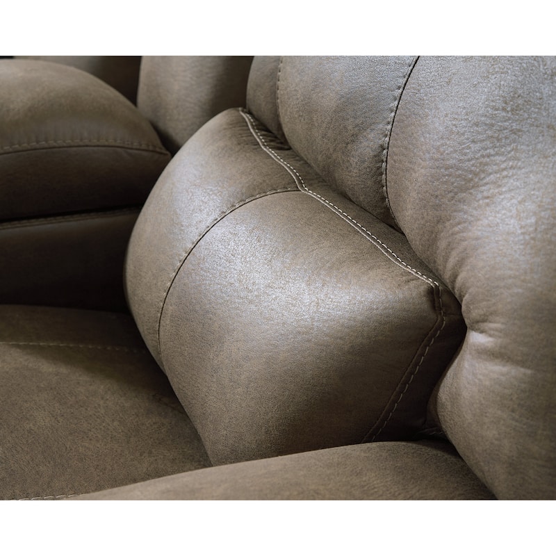 Signature Design by Ashley Bealeaf Brown Power Reclining Sofa - 82" W x 42" D x 42" H