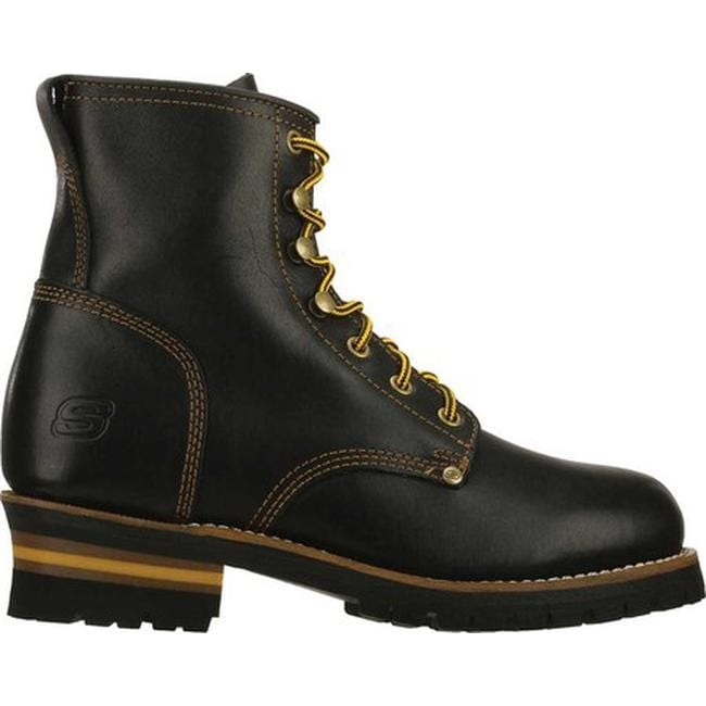 skechers boots mens black