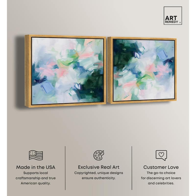 Soft Blues Canvas by Art Remedy