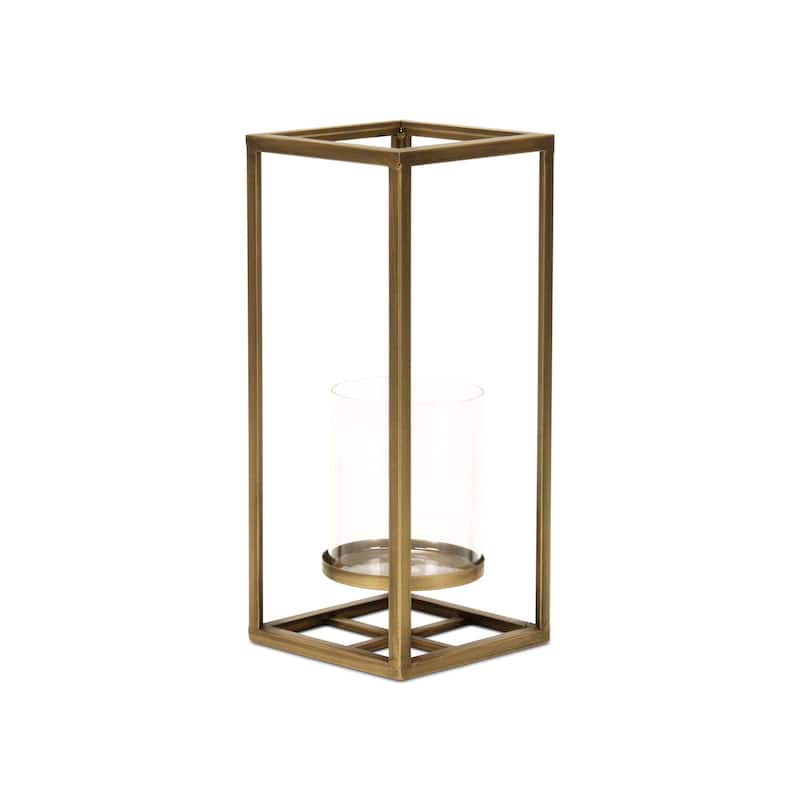 Pembertale Tall Square Gold Metal Lantern