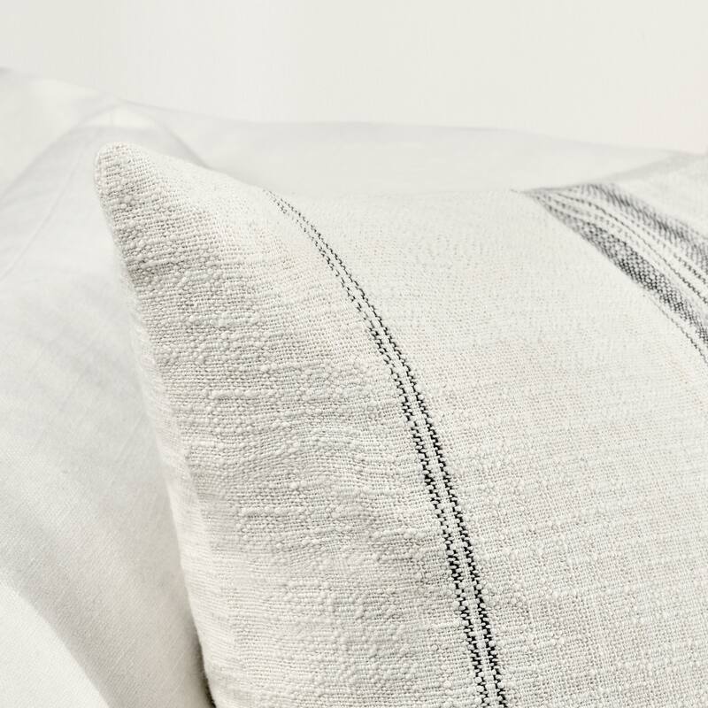 Villa by Classic Home Ria Gray Cotton Throw Pillow