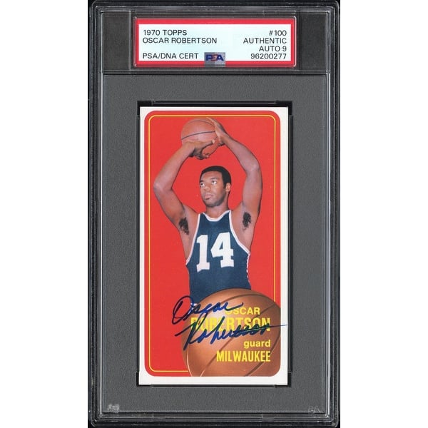 Oscar Robertson 1970 Topps Signed Basketball Card #100 Auto Graded PSA 9 - 8'6" x 11'6" - Bed Bath & Beyond - 41803031 Oscar Robertson 1970 Topps Signed Basketball Card #100 Auto Graded PSA 9 - 8'6" x 11'6" - Bed Bath & Beyond - 41803031