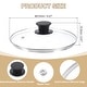 preview thumbnail 15 of 13, 1 Pcs Universal Lid for Pot Cookware, Replacement Glass Pan Lids - Clear, Black Fit 8 Inch