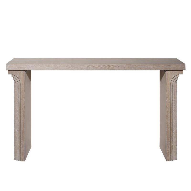 Modern Minimalist Wooden Console Table, Hallway Tables with Curved Legs
