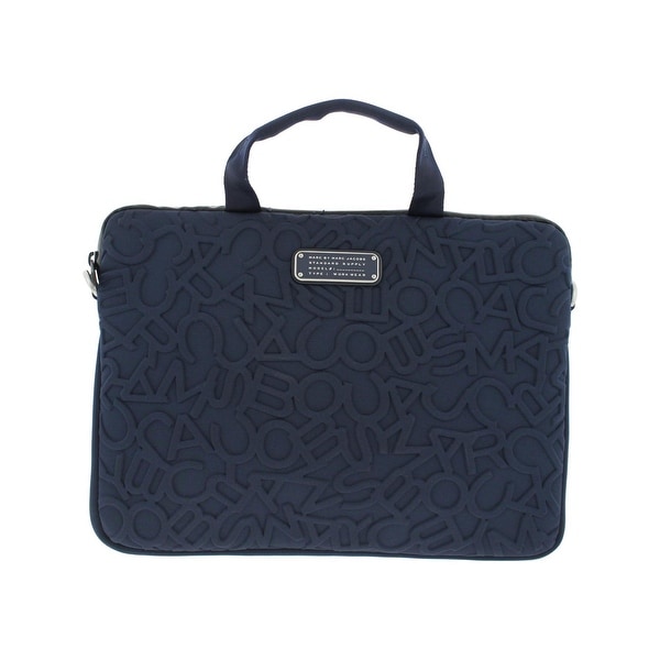 Shop Marc By Marc Jacobs 13 Commuter Laptop Bag Textured Faux Trim Free Shipping Today Overstock 19875433