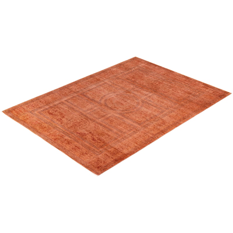 Overdyed One-of-a-Kind Hand-Knotted Area Rug - Pink - 6' 2" x 8' 4"