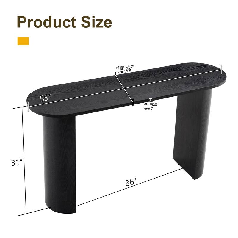 Black Console Table Entryway Table Hallway Table for Living Room, Dining Table Side Table Sofa Table