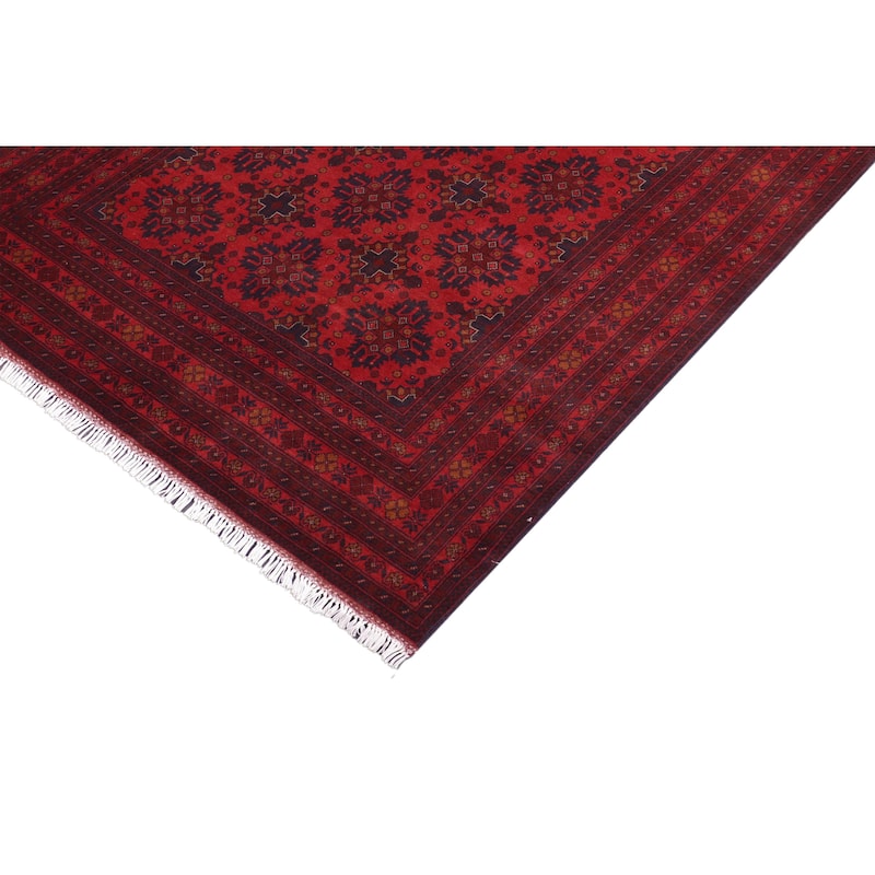 Vintage Biljik Khal Mohammadi Jesus Red/Blue Rug - 5'10'' x 7'8''