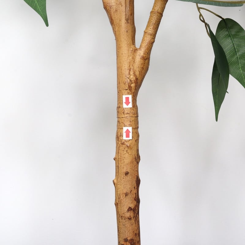 6FT Artificial Ficus Tree with Natural Trunk in Black Plastic Pot for Indoor Home Office Decor, 1pc/set