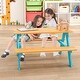preview thumbnail 3 of 10, Children Outdoor Wooden Table with Bench Seats for Indoor and Outdoor Use - 35" x 14" x 20" (L x W x H)