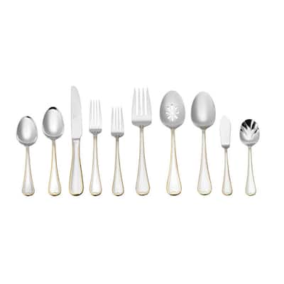 Mikasa Cameo Gold 65-Piece Flatware Set