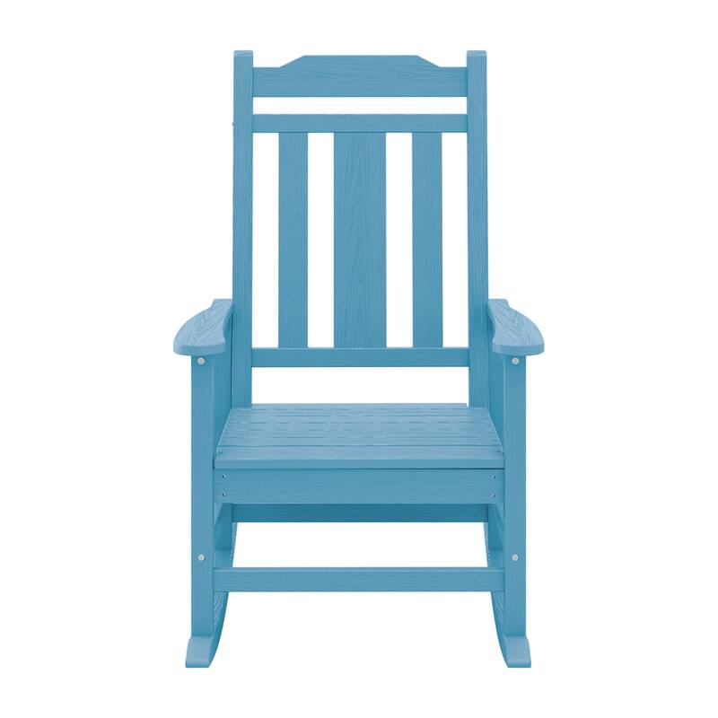 Outdoor Patio HDPE Rocking Chiar, Extra Wide Seat & Backrest