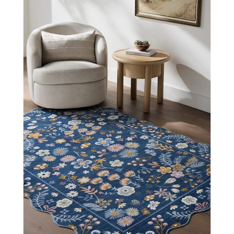 Livabliss Lavable Modern & Contemporary Area Rug - Teal - 2' x 2'11"