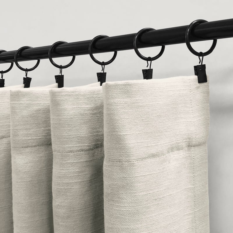 Lumi 1-1/2 in. Clip Rings For 1 in. Curtain Rods(7-Pack)