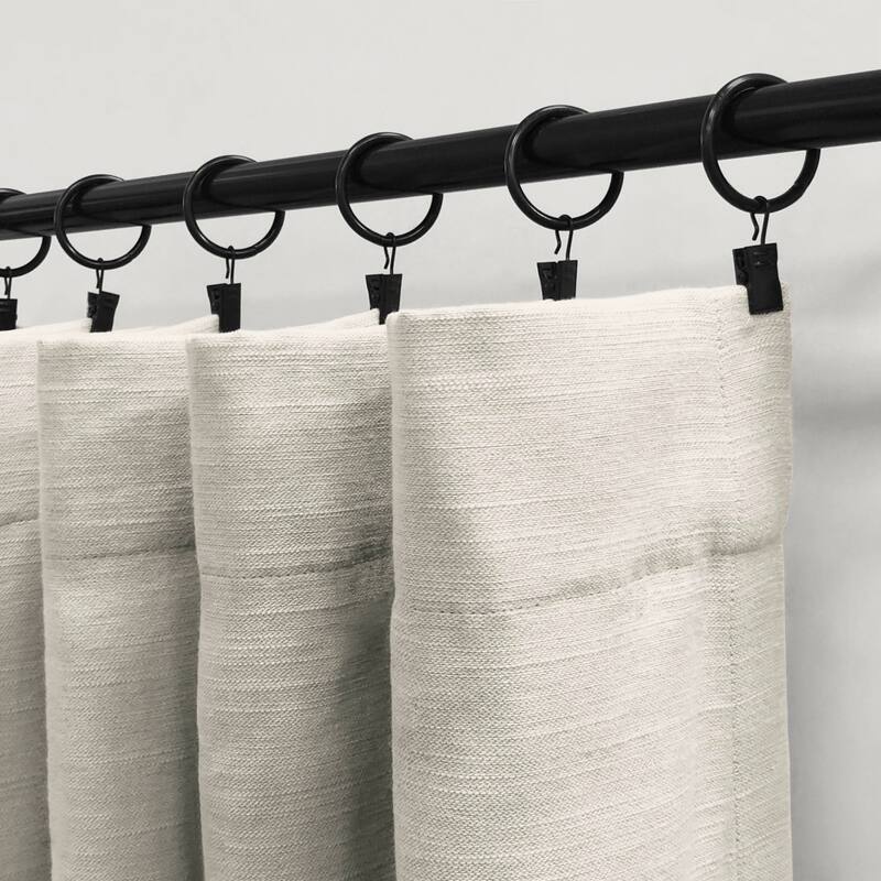 Lumi Home Furnishings 1-1/2 in. Clip Rings For 1 in. Curtain Rods(10-Pack)