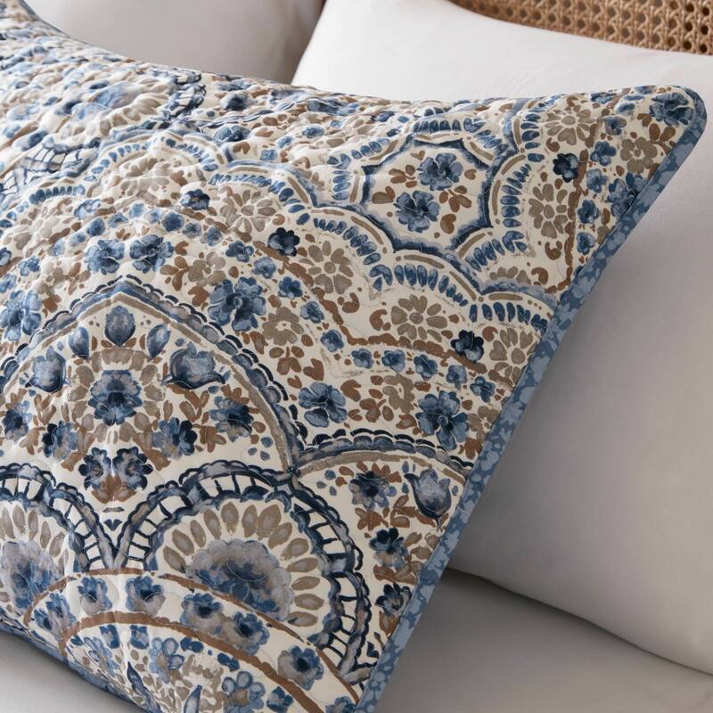 Chelsea Square Valerie Boho Floral Reversible Quilt