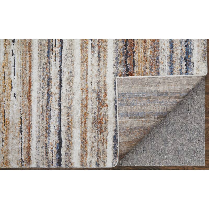 Grand Bazaar Odera Machine Made Stripes Modern Area Rug
