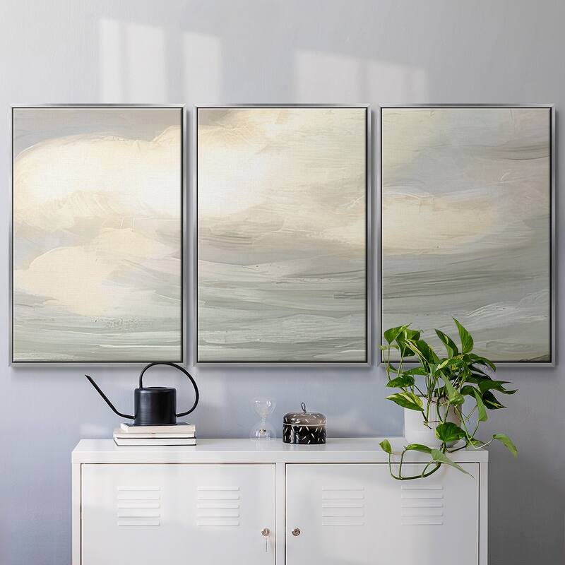 Muted Sky Horizon II - Multi Piece Framed Canvas