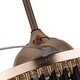preview thumbnail 3 of 7, 42 Inch 4-Blade Glam Crystal Polished Gold Retractable Ceiling Fan - 42"
