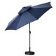 preview thumbnail 20 of 22, Ainfox 9ft Patio Umbrella with Lights 2-Tier Outdoor Umbrella with Base