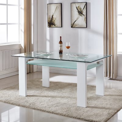 Tempered Glass Rectangular Dining Table