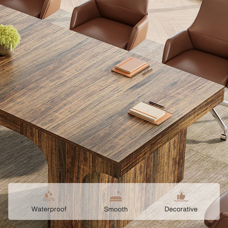 Large Executive Conference Table, Office Meeting Table, Boardroom Computer Writing Desk Workstation Accent Table