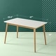 preview thumbnail 8 of 6, Priage by ZINUS 47" White Wood Dining Table White