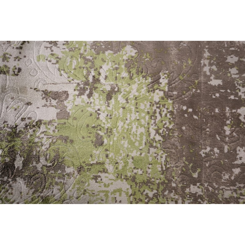 Contemporary Abstract Area Rug Hand-Knotted Wool Carpet - 5'6" X 7'8"