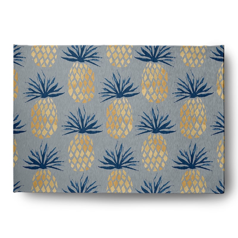 Pineapple Stripes Indoor/Outdoor Rug - Pretty Grey - 5' x 7'