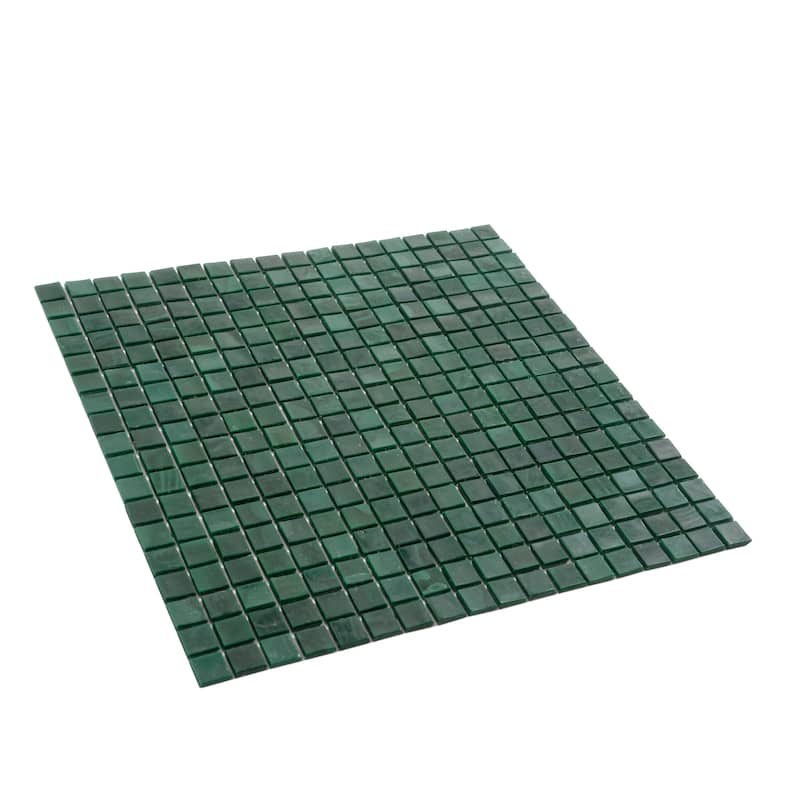 Apollo tile 12" x 12" Skosh Glossy Bottle Green Glass Tile (9.34 sq ft/case) - 10 Pack
