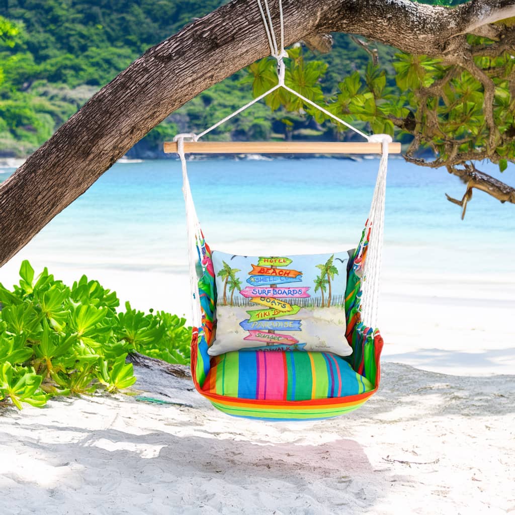 Magnolia Casual Swing Set 4 piece - Le Jardin Nouveau w/ Beach Signs