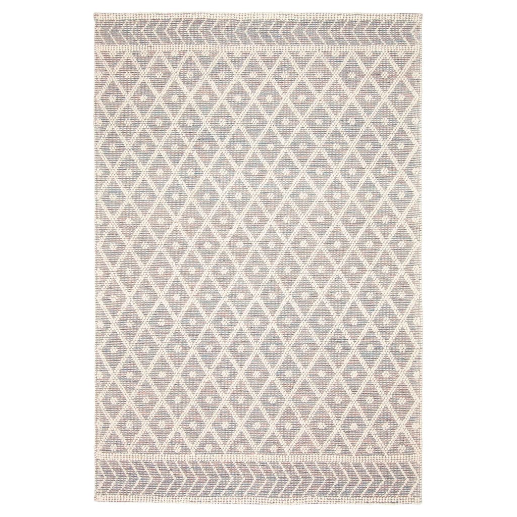 ECARPETGALLERY Braid weave Sienna Grey Wool Rug - 6'2 x 9'2