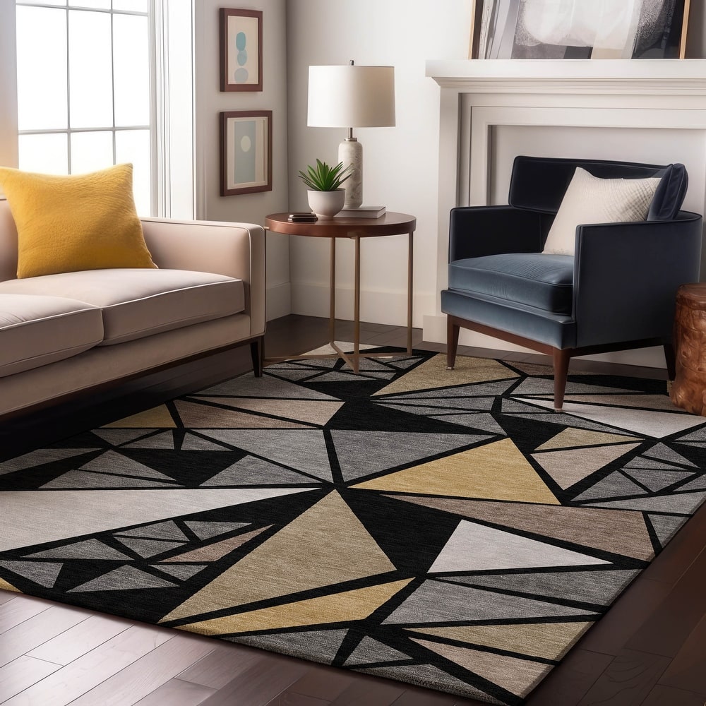 Premium Washable Super Soft Contemporary Mosaic Mayfield Rug