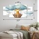 preview thumbnail 4 of 10, Designart "Nursery Adorable Giraffe II" Children Metal Wall Décor Set