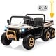 preview thumbnail 1 of 40, 24v Ride On Dump Truck Utv for Kids to Drive, 2 Seater Kids Utv Ride On Truck w/Parent Remote Control White