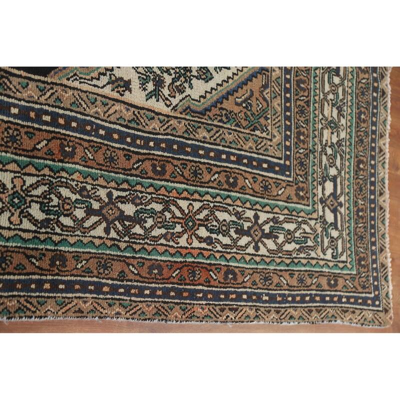 Hand Knotted Oriental 100% Wool Carpet Traditional Medallion Peach Hamedan Area Rug - 12' 11'' X 10' 0''