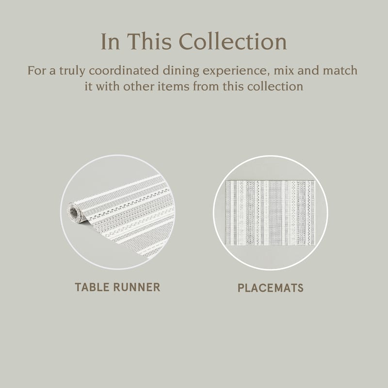 over&back Reversible Woven Placemats - For Indoor & Outdoor Use - Set of 4